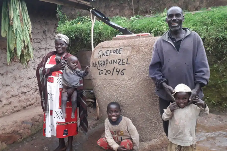 Simple methods of rainwater harvesting greatly improve families' lives
